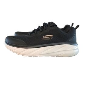 Skechers D'Lux Walker Womens Size 10 Air Cooled Memory Foam Black Shoes Sneakers